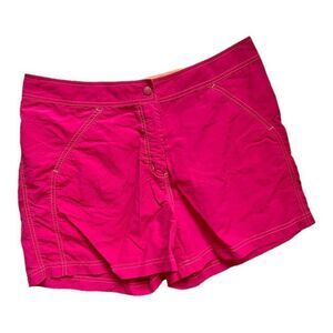 Womens LL Bean Pink/Orange Hiking Nylon Easy Care Shorts - Sz 12 mo